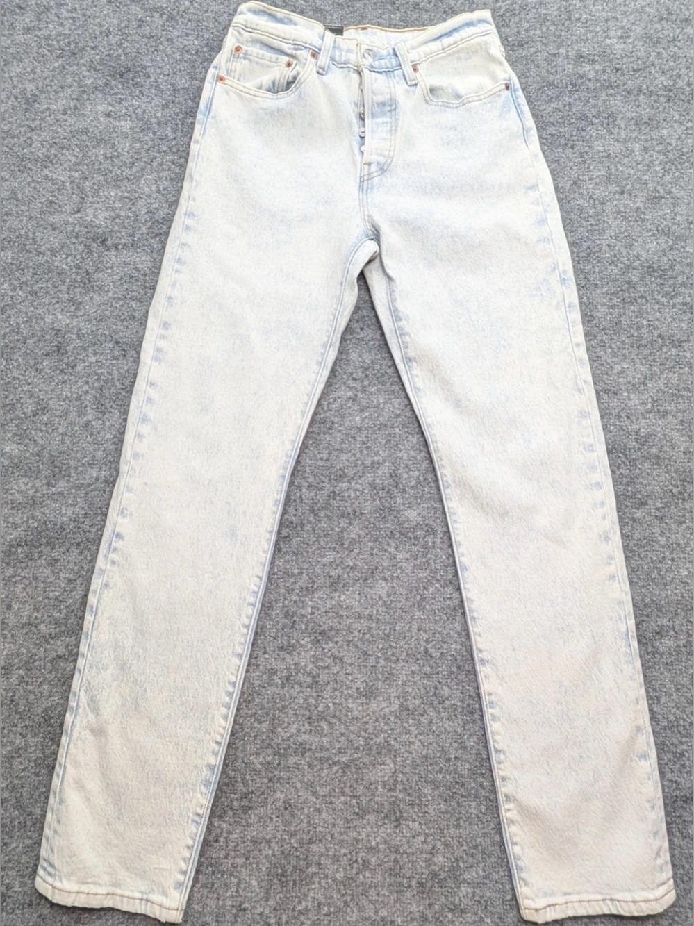 Levi's 501 Original Button Fly Denim Jeans Light Wash Size 27x32 NWT IRREGULAR